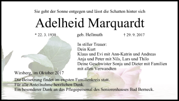 Anzeige von Adelheid Marquardt von MGO