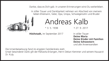 Anzeige von Andreas Kalb von MGO