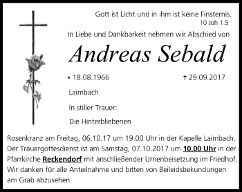 Anzeige von Andreas Sebald von MGO