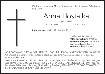 Anzeige von Anna Hostalka von MGO