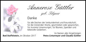 Anzeige von Annerose Güttler von MGO