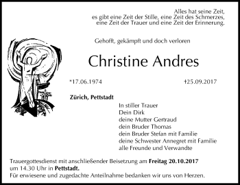 Anzeige von Christine Andres von MGO