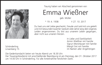 Anzeige von Emma Wießner von MGO