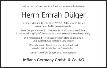 Anzeige von Emrah Dülger von MGO