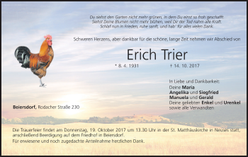 Anzeige von Erich Trier von MGO