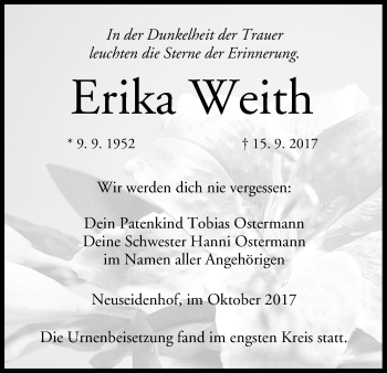 Anzeige von Erika Weith von MGO
