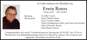 Anzeige von Erwin Roters von MGO