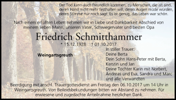 Anzeige von Friedrich Schmitthammer von MGO