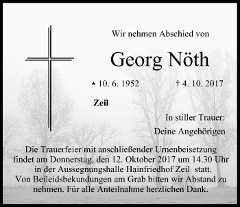 Anzeige von Georg Nöth von MGO