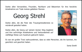 Anzeige von Georg Strehl von MGO