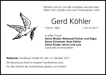 Anzeige von Gerd Köhler von MGO