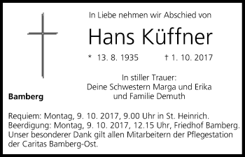 Anzeige von Hans Küffner von MGO