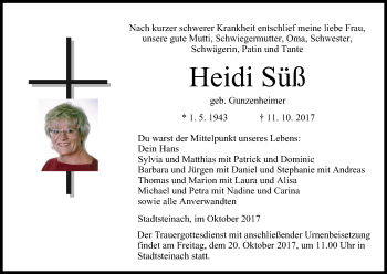 Anzeige von Heidi Süß von MGO