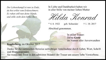 Anzeige von Hilda Konrad von MGO
