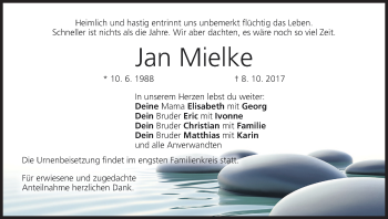 Anzeige von Jan Mielke von MGO