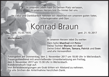 Anzeige von Konrad Braun von MGO