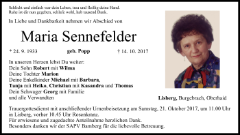 Anzeige von Maria Sennefelder von MGO