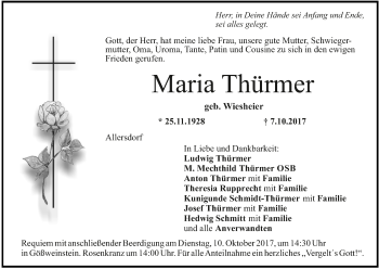 Anzeige von Maria Thürmer von MGO
