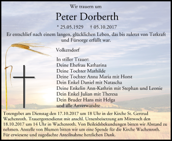 Anzeige von Peter Dorberth von MGO