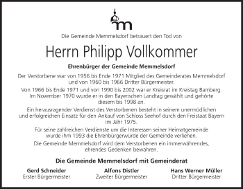 Anzeige von Philipp Vollkommer von MGO