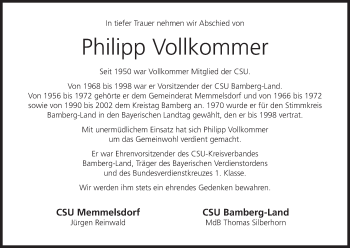 Anzeige von Philipp Vollkommer von MGO
