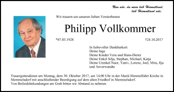 Anzeige von Philipp Vollkommer von MGO