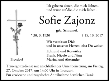 Anzeige von Sofie Zajonz von MGO