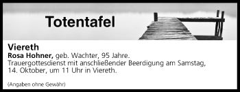 Anzeige von Totentafel vom 14.10.2017 von MGO