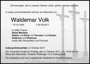 Anzeige von Waldemar Volk von MGO
