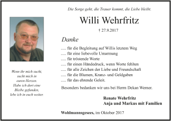 Anzeige von Willi Wehrfritz von MGO