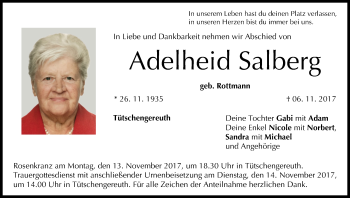 Anzeige von Adelheid Salberg von MGO