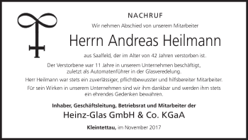 Anzeige von Andreas Heilmann von MGO