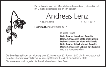 Anzeige von Andreas Lenz von MGO
