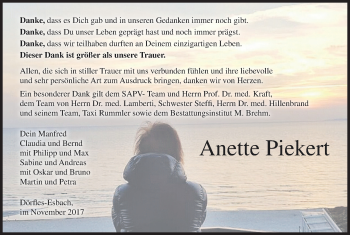Anzeige von Anette Piekert von MGO