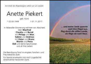 Anzeige von Anette Piekert von MGO