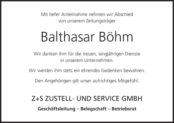 Anzeige von Balthasar Böhm von MGO