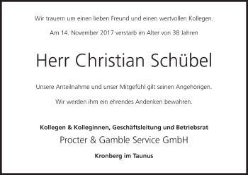 Anzeige von Christian Schübel von MGO
