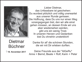 Anzeige von Dietmar Büchner von MGO