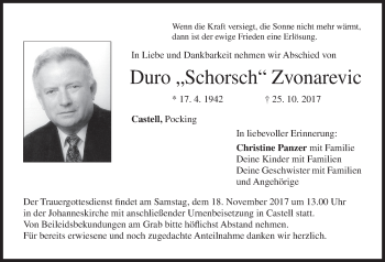 Anzeige von Duro  Zvonarevic von MGO