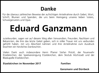 Anzeige von Eduard Ganzmann von MGO