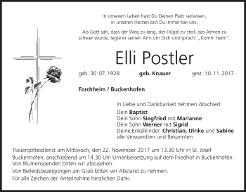 Anzeige von Elli Postler von MGO