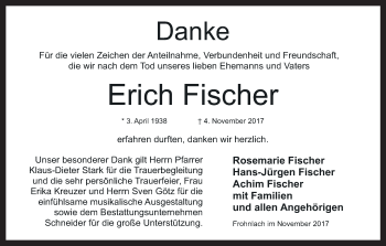 Anzeige von Erich Fischer von MGO