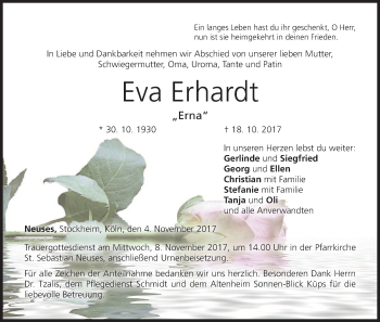 Anzeige von Eva Erhardt von MGO