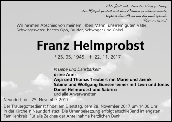 Anzeige von Franz Helmprobst von MGO