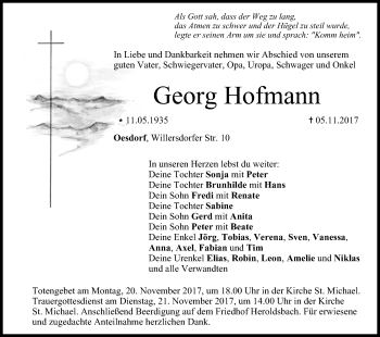 Anzeige von Georg Hofmann von MGO
