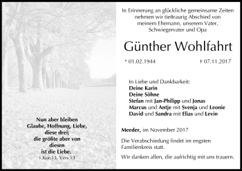 Anzeige von Günther Wohlfahrt von MGO
