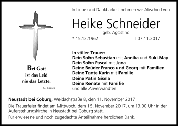 Anzeige von Heike Schneider von MGO