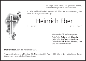 Anzeige von Heinrich Eber von MGO