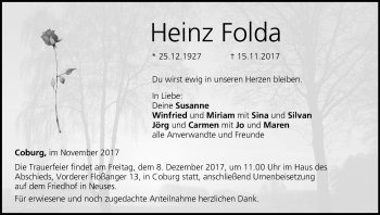 Anzeige von Heinz Folda von MGO