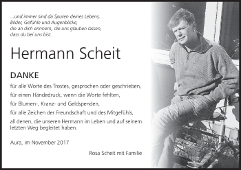 Anzeige von Hermann Scheit von MGO